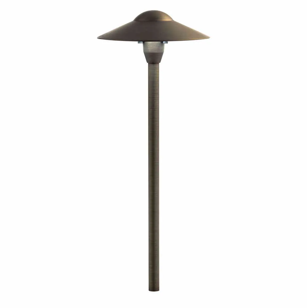 12V 8" Dome LED Path Light Centennial Brass