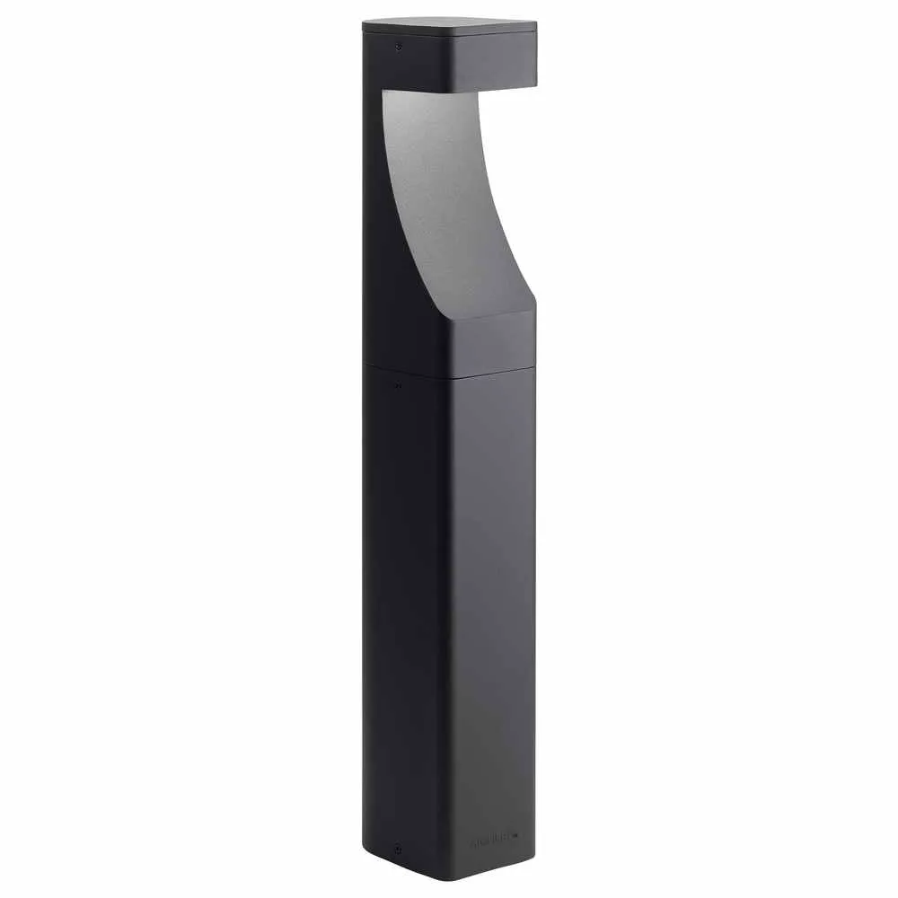 12V LED Textured Landscape Bollard Light Textured Black