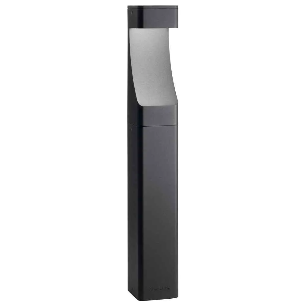 12V LED Textured Landscape Bollard Light Textured Black