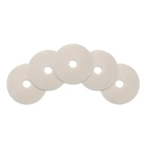 18" White Floor Buffing Maintenance Pads - Case of 5