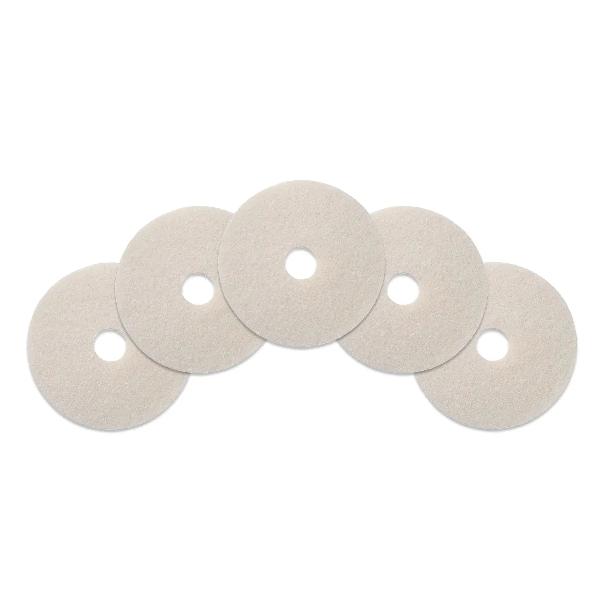 18" White Floor Buffing Maintenance Pads - Case of 5