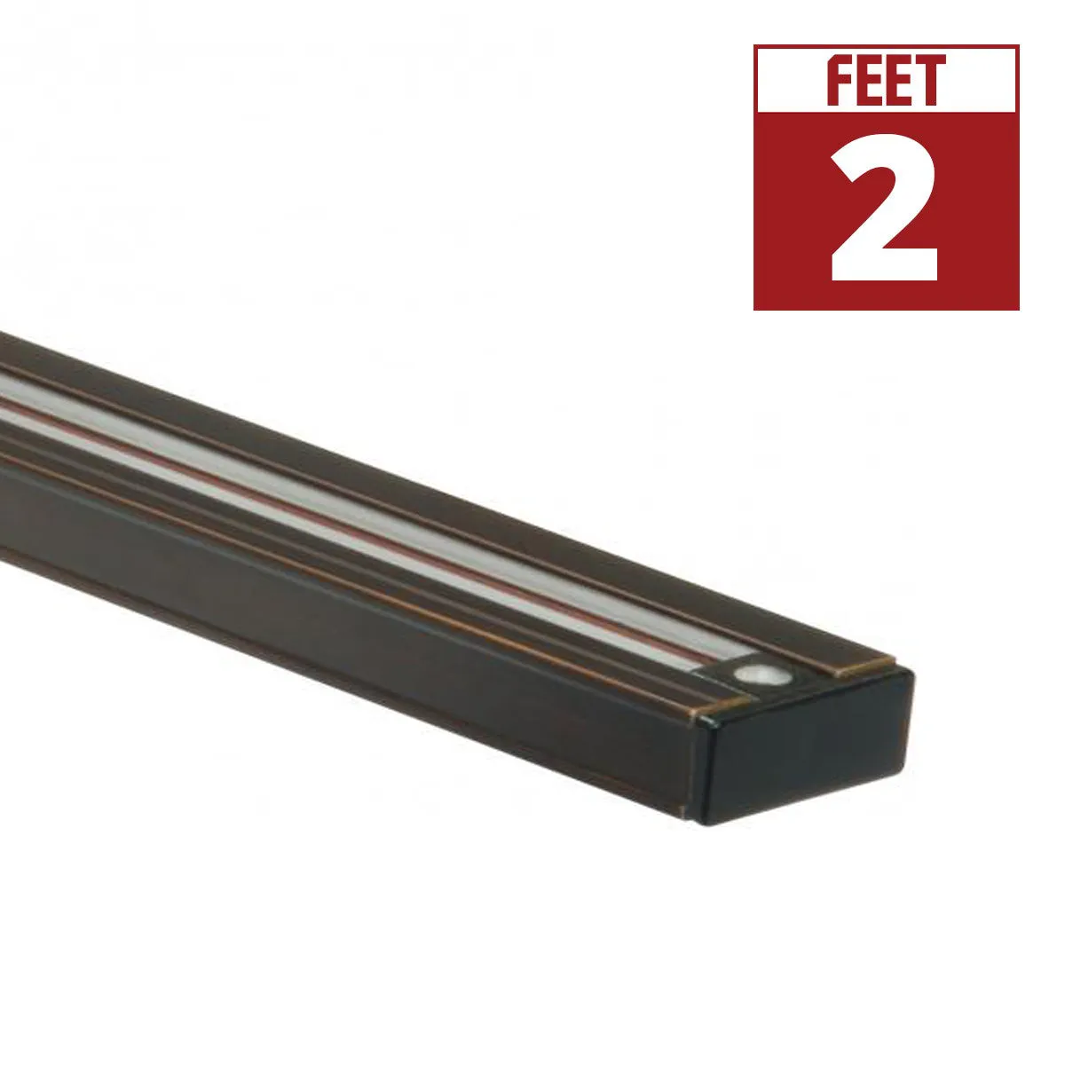 2 Ft. Track Rail One Circuit, Halo, Russet Bronze Finish