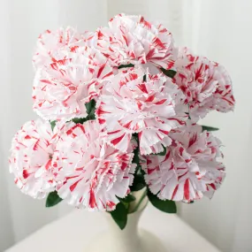 20" Colorfast Carnation Bush: Peppermint