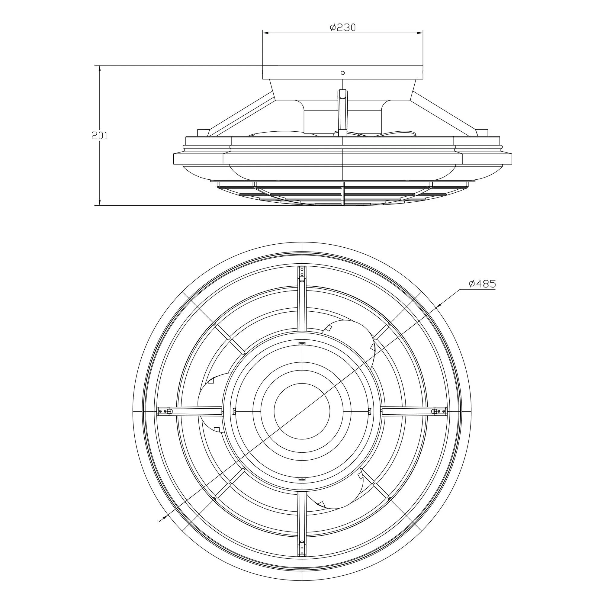 20" Ikon Modern DC Motor Flush Mount Reversible Ceiling Fan with Lighting and Remote Control