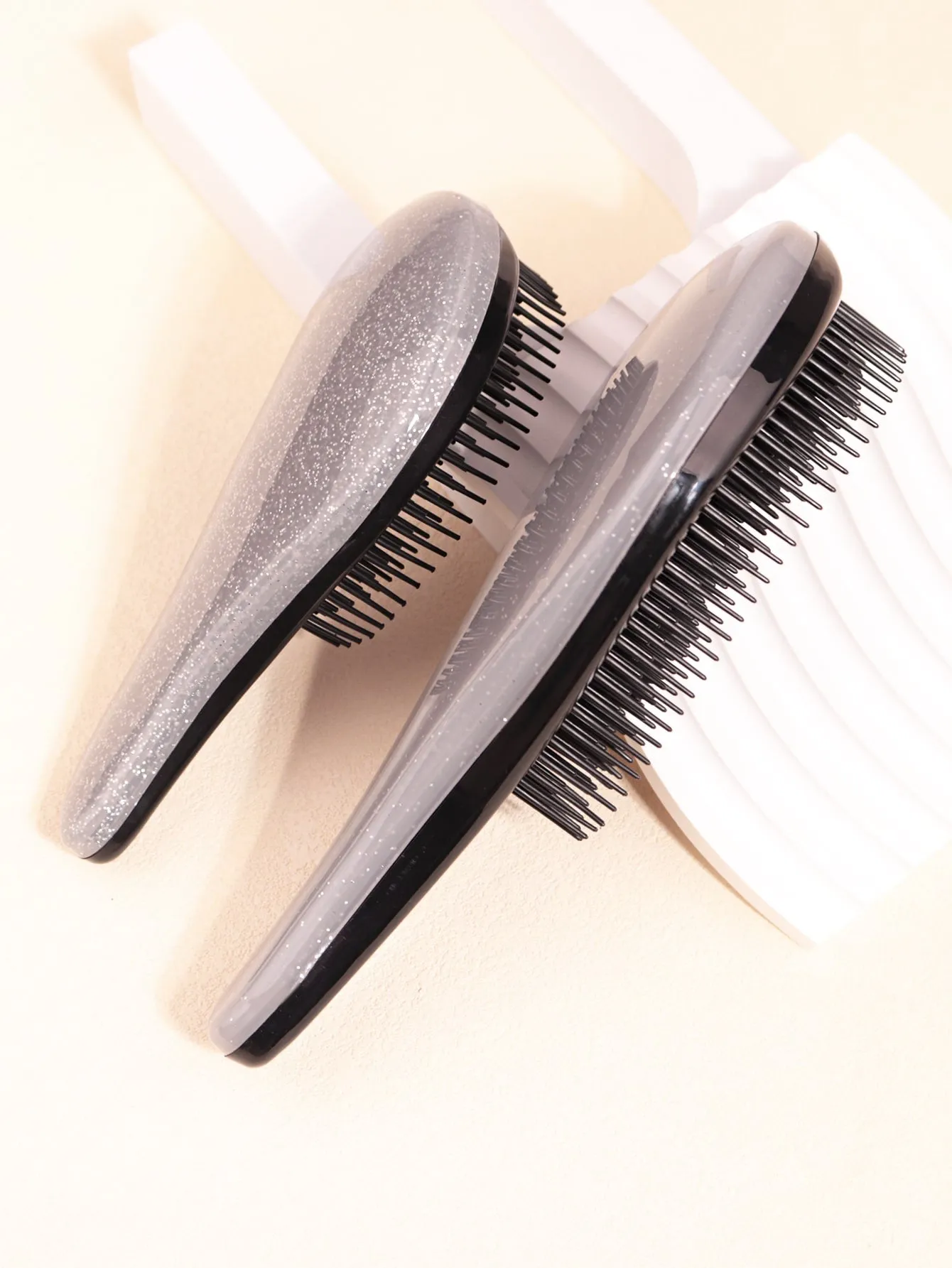 2pcs/set Hair Brush Comb For Adults & Children, Suitable For Dry/wet/curly Hair, Sparkling, Detangling Brush, Unisex