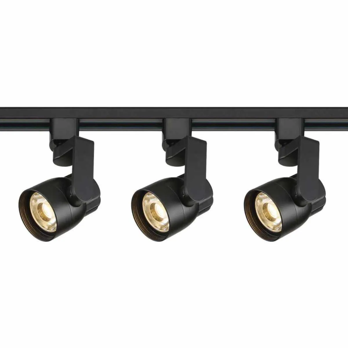 4 ft 3 Lights Angle Arm LED Track Kit 36W 3000 Lumens 3000K, Halo, 36°, Black