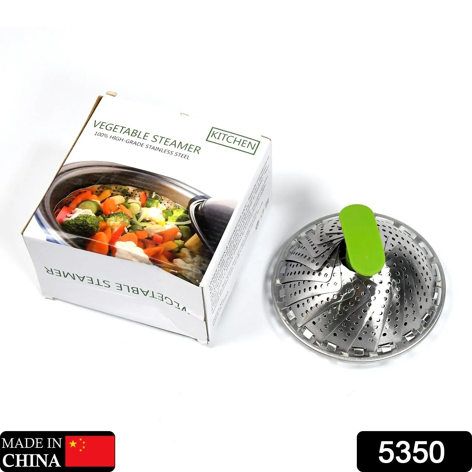 5350 Steel Vegetable Steamer Unique Design Foldable Steamer For Fish Seafood Cooking