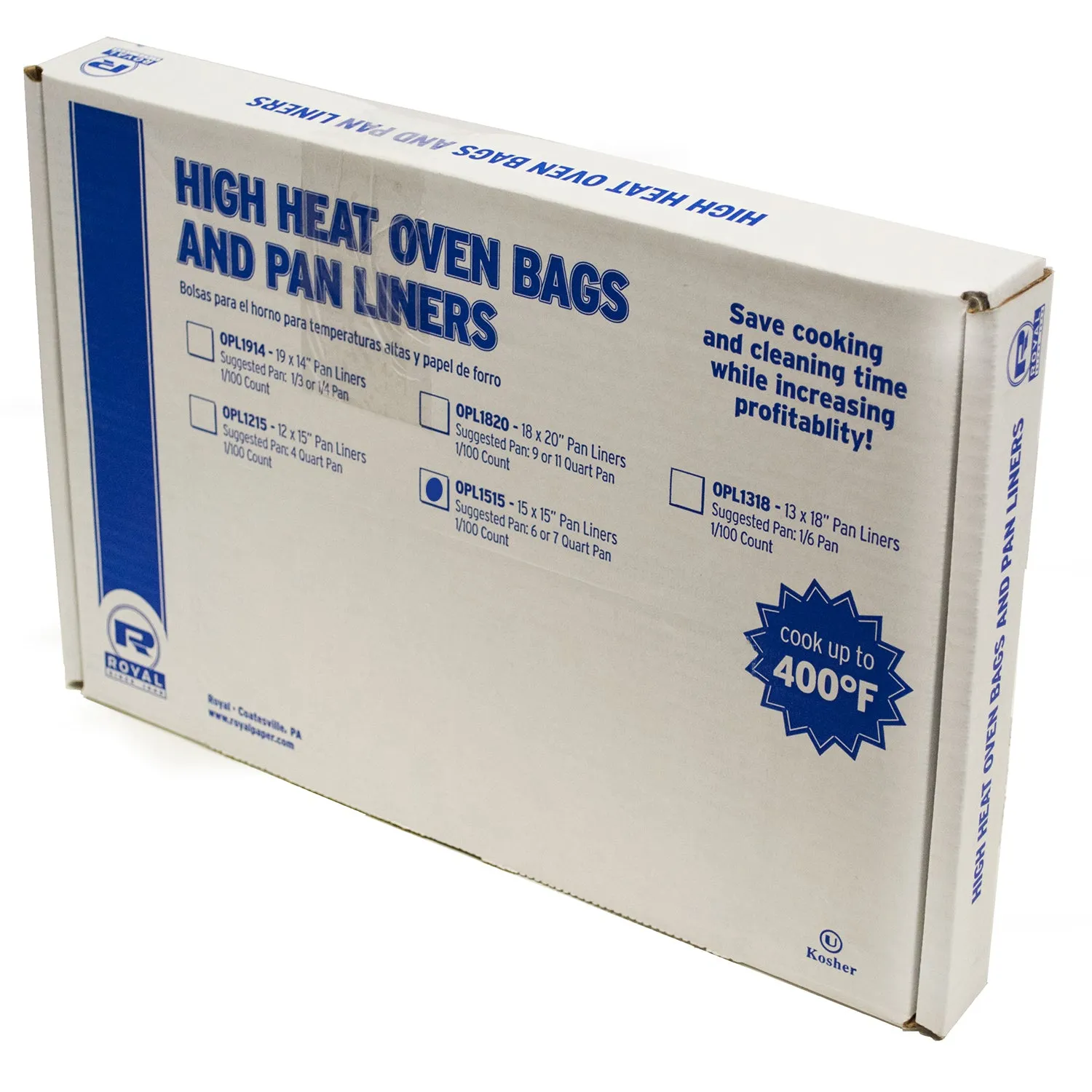 6-7 Quart High Heat 15" W x 15" L Oven Pan Liners, Case of 100