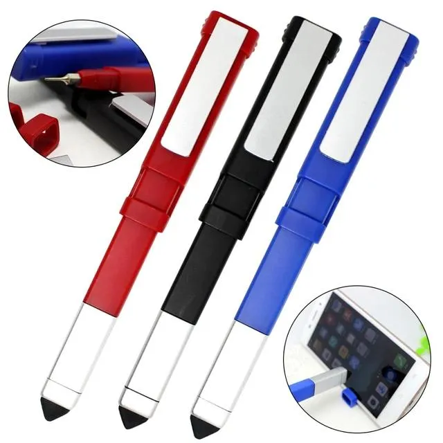 6 in1 Multifunction Ball-point Pen Phone Bracket Built-in 6 Screwdriver Bits Touch Pen S5008757