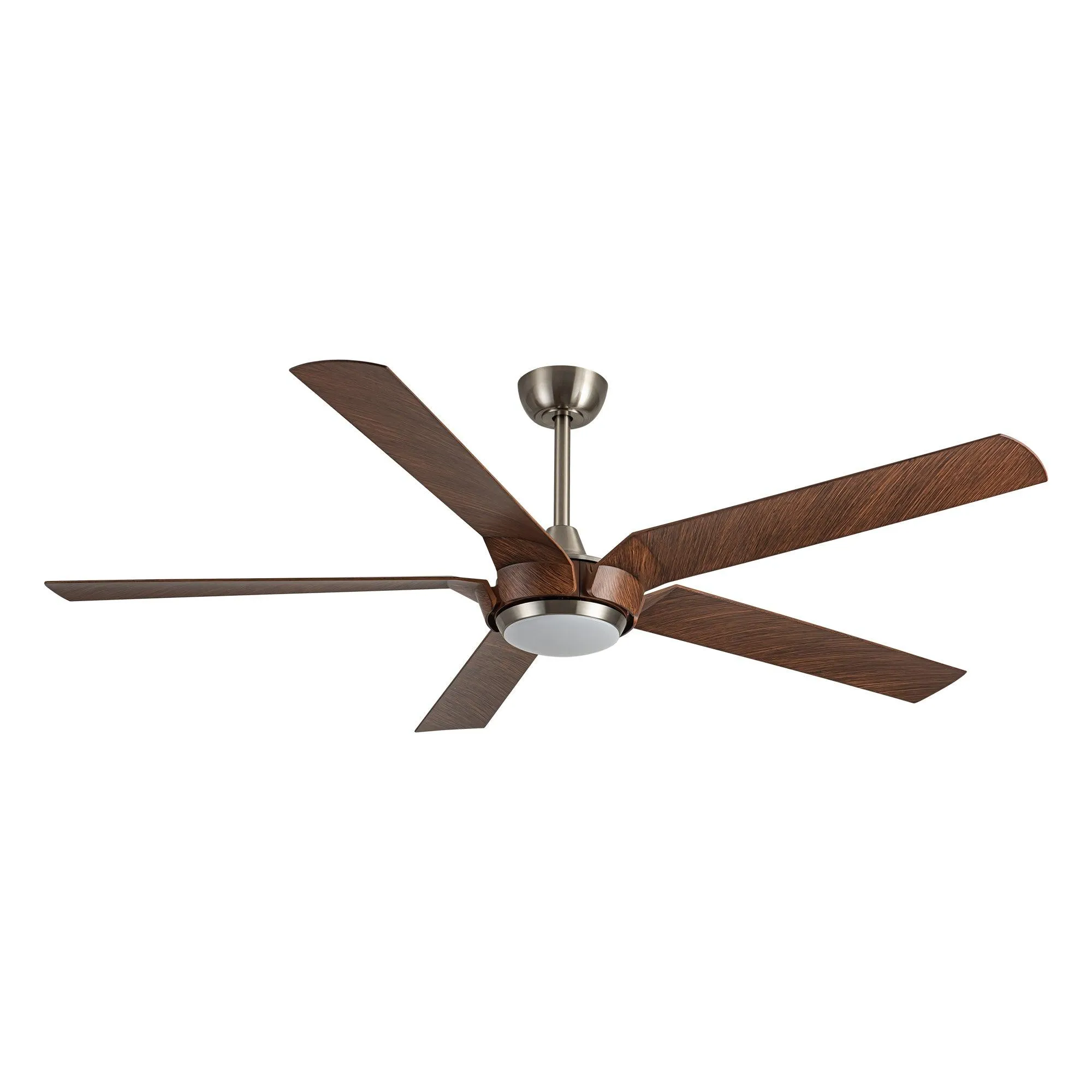 65" Fury Farmhouse DC Motor Downrod Mount Ceiling Fan with Lighting and Remote Control