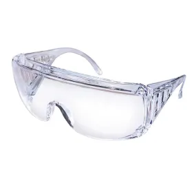 9810 MCR Safety 98 Series Safety Glasses, Clear Lens, Polycarbonate Clear Temple