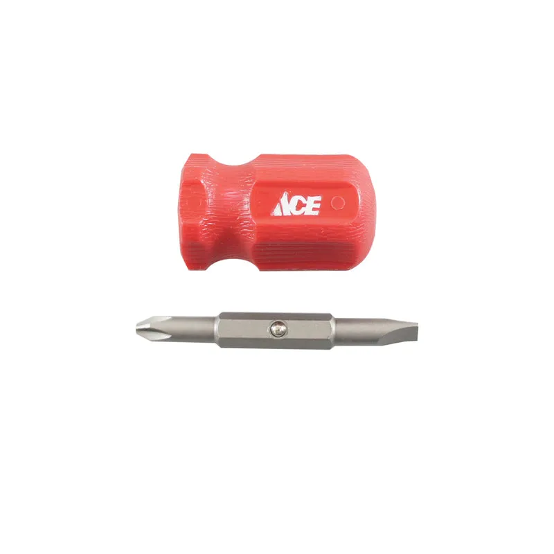 Ace Phillips/Slotted 2-in-1 Stubby Screwdriver 2 in.