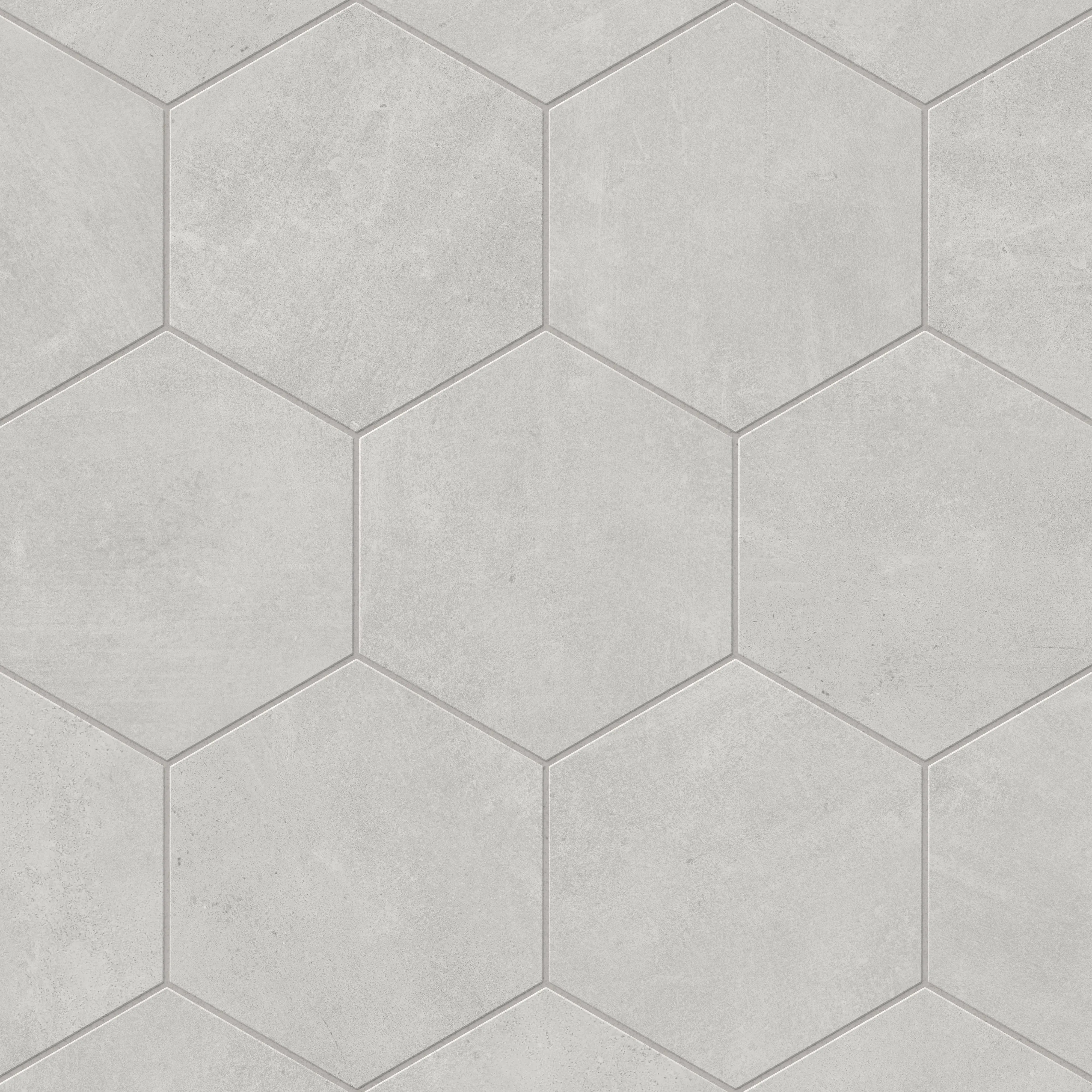 Adrian 7x8.25 Matte Porcelain Tile in Fog