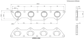 Aeroflow Mitsubishi Evolution 4-9 4G63 Stainless Steel Header Flange (AF9551-1018SS)