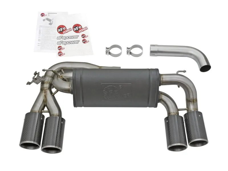 aFe MACHForce XP 3in - 2 1/2in Axle Back 304SS Exhaust w/ Carbon Fiber Tips 16-17 BMW M2 (f87)