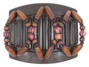 African Butterfly Thick Hair Comb - Beada Brown 213