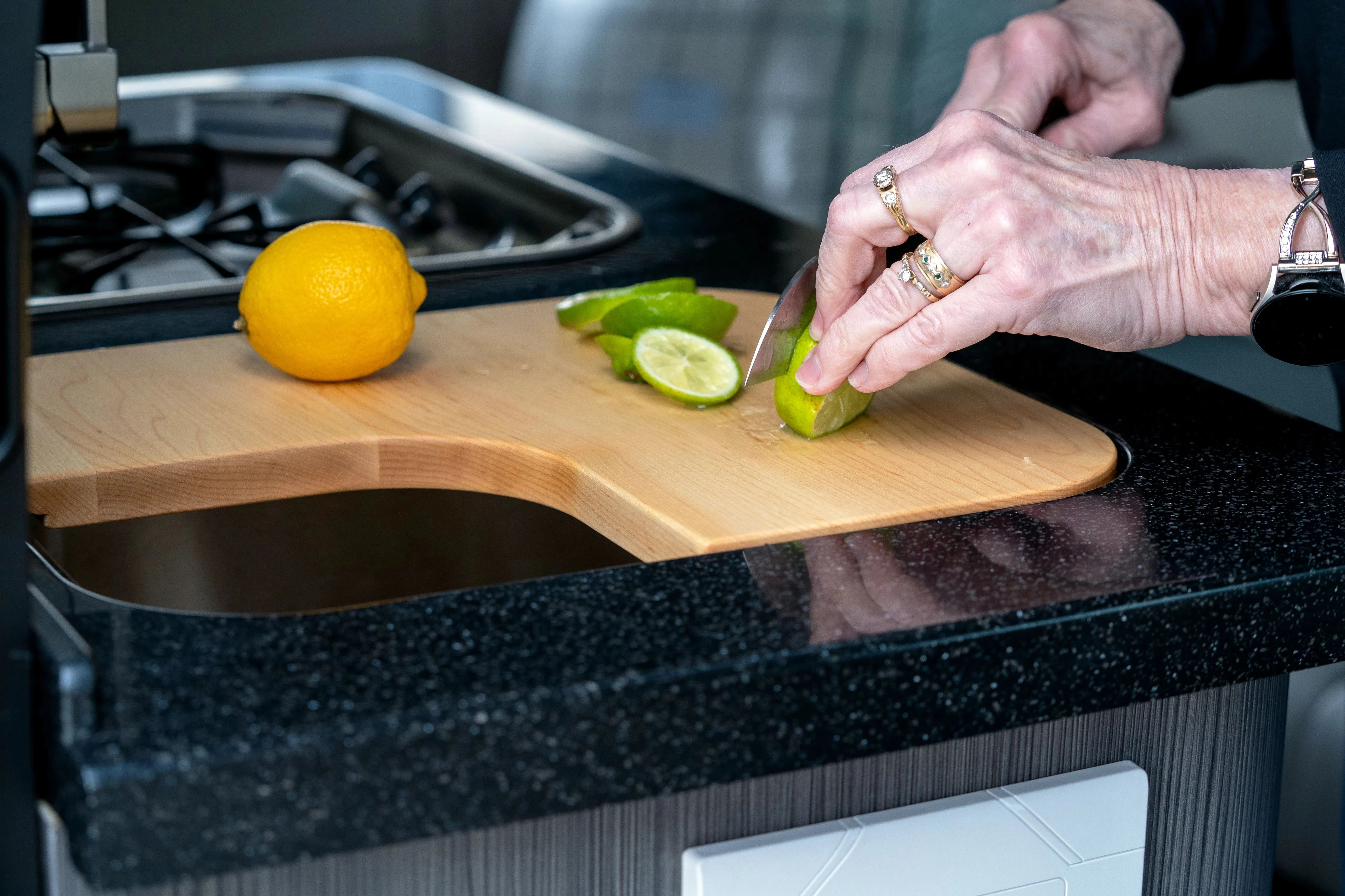 Airstream Custom Sink Cutting Boards for Rangeline