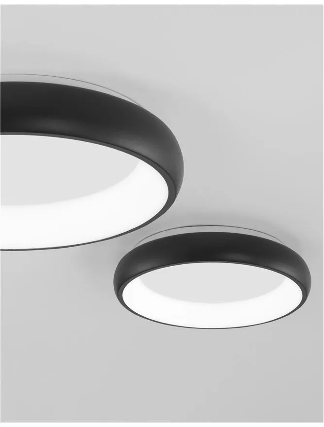 ALB Sandy Black Aluminium & Acrylic Dimmable Inner Light Ring Flush Small - ID 10389