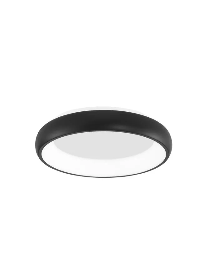 ALB Sandy Black Aluminium & Acrylic Dimmable Inner Light Ring Flush Small - ID 10389