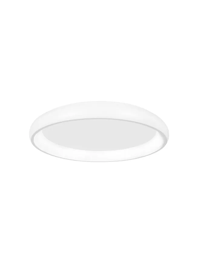 ALB Sandy White Aluminium & Acrylic Dimmable Inner Light Ring Flush Medium - ID 10387