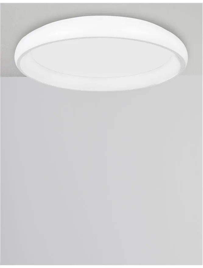 ALB Sandy White Aluminium & Acrylic Dimmable Inner Light Ring Flush Medium - ID 10387