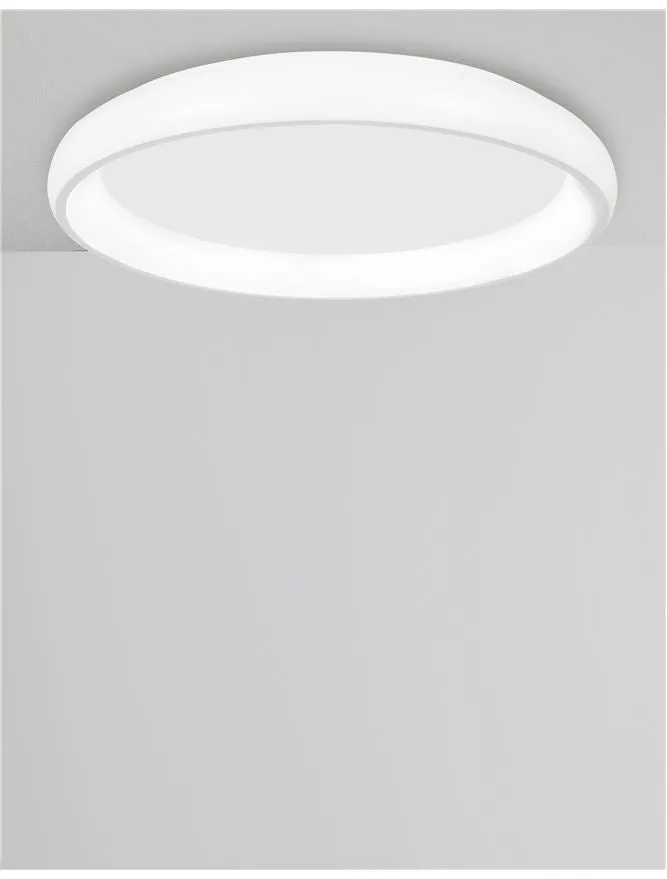 ALB Sandy White Aluminium & Acrylic Dimmable Inner Light Ring Flush Medium - ID 10387