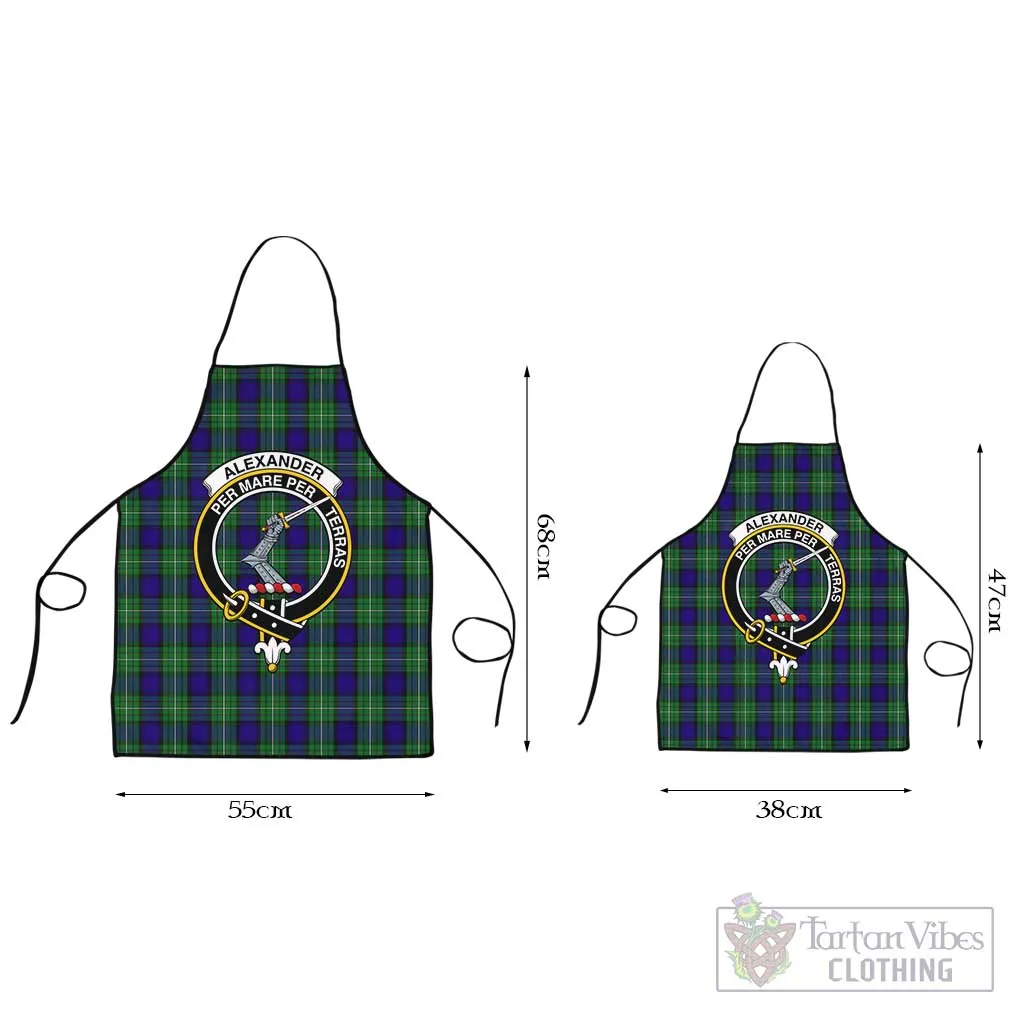 Alexander Tartan Apron with Family Crest