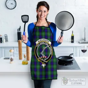 Alexander Tartan Apron with Family Crest