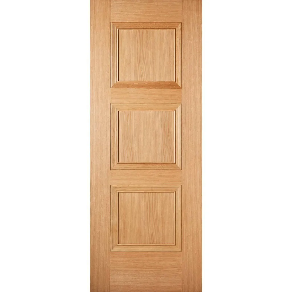 Amsterdam 3 Panel Oak Single Evokit Pocket Door - Prefinished