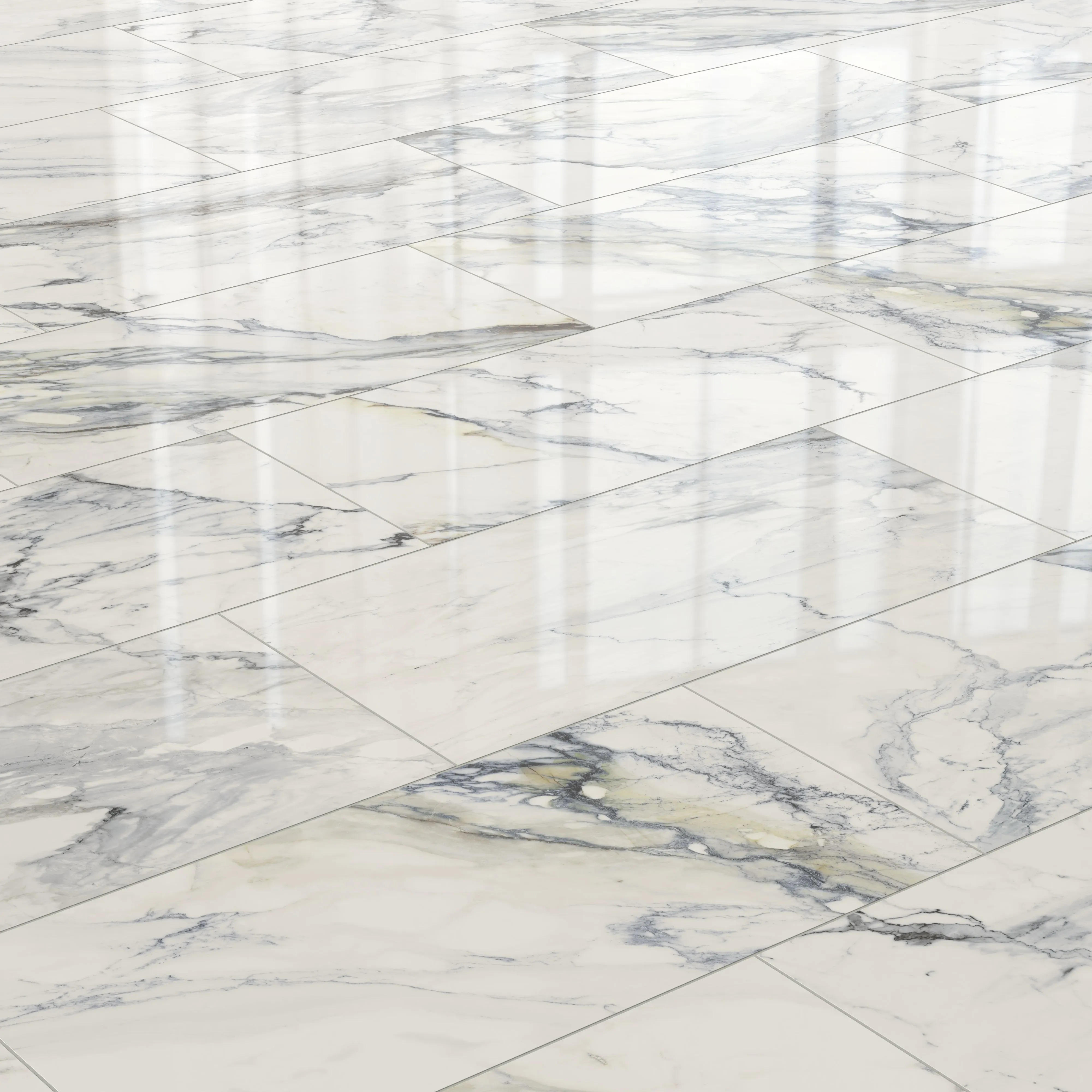 Aniston 24x48 Polished Porcelain Tile in Calacatta Antico