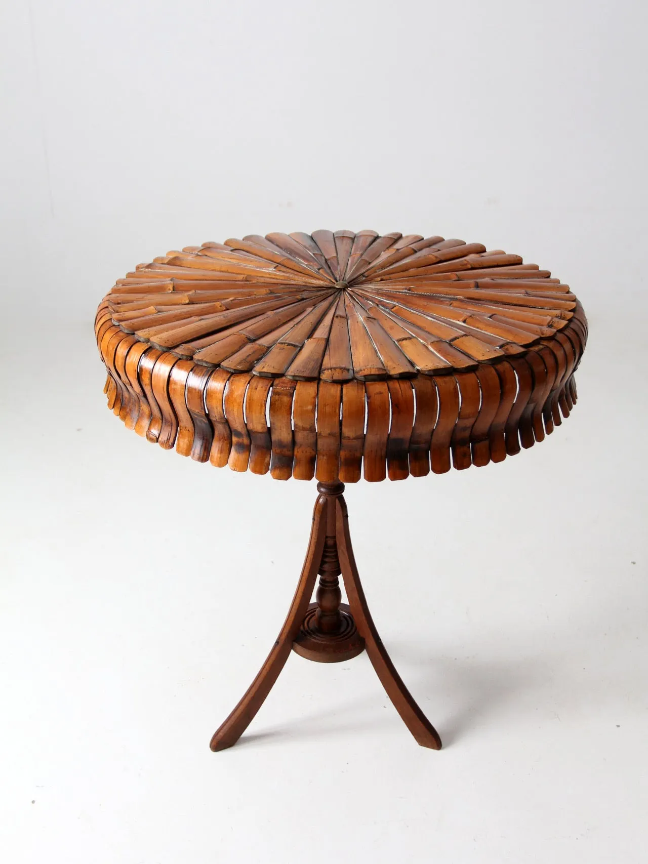 antique bamboo accent table