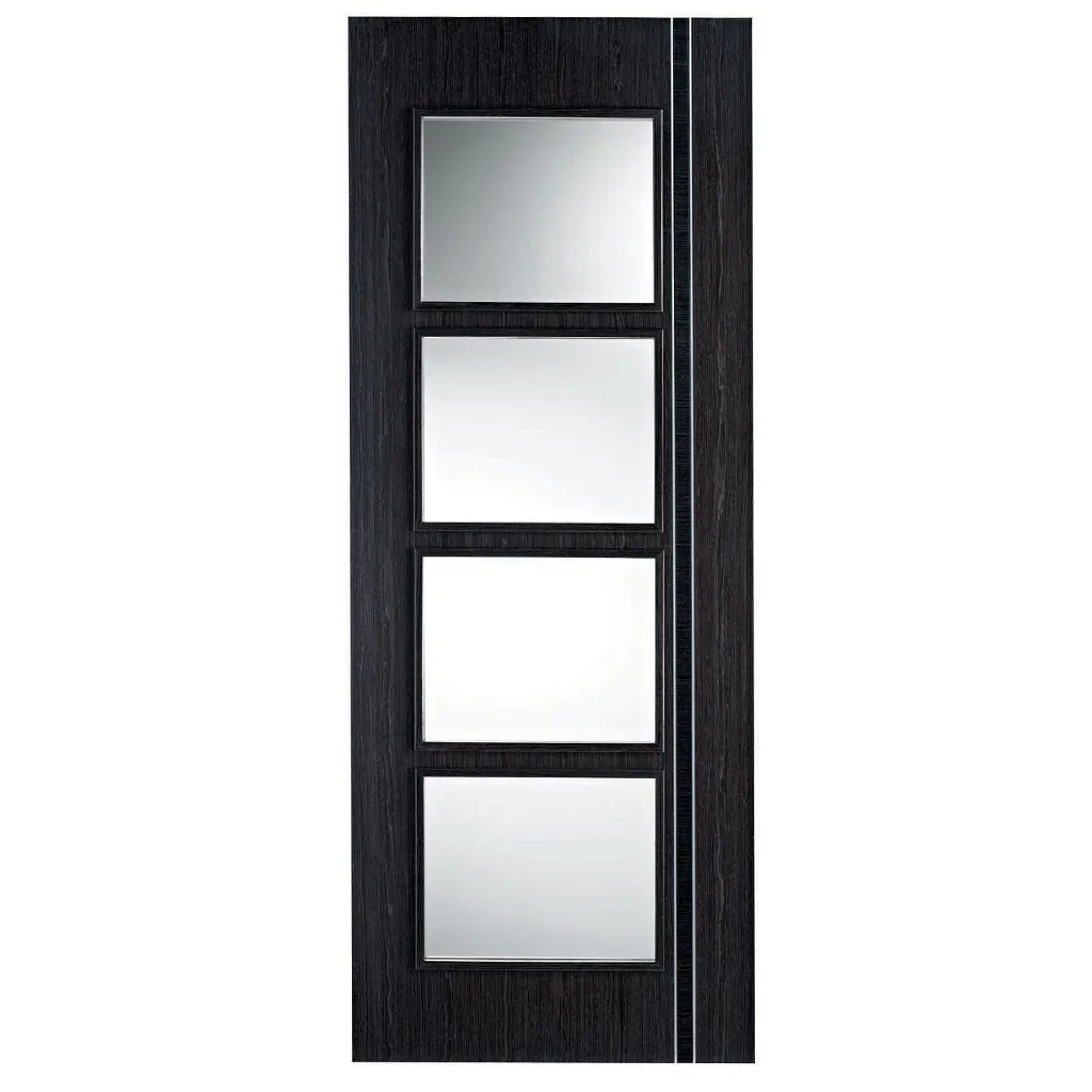 Ash Grey Zanzibar Absolute Evokit Single Pocket Doors - Clear Glass - Prefinished