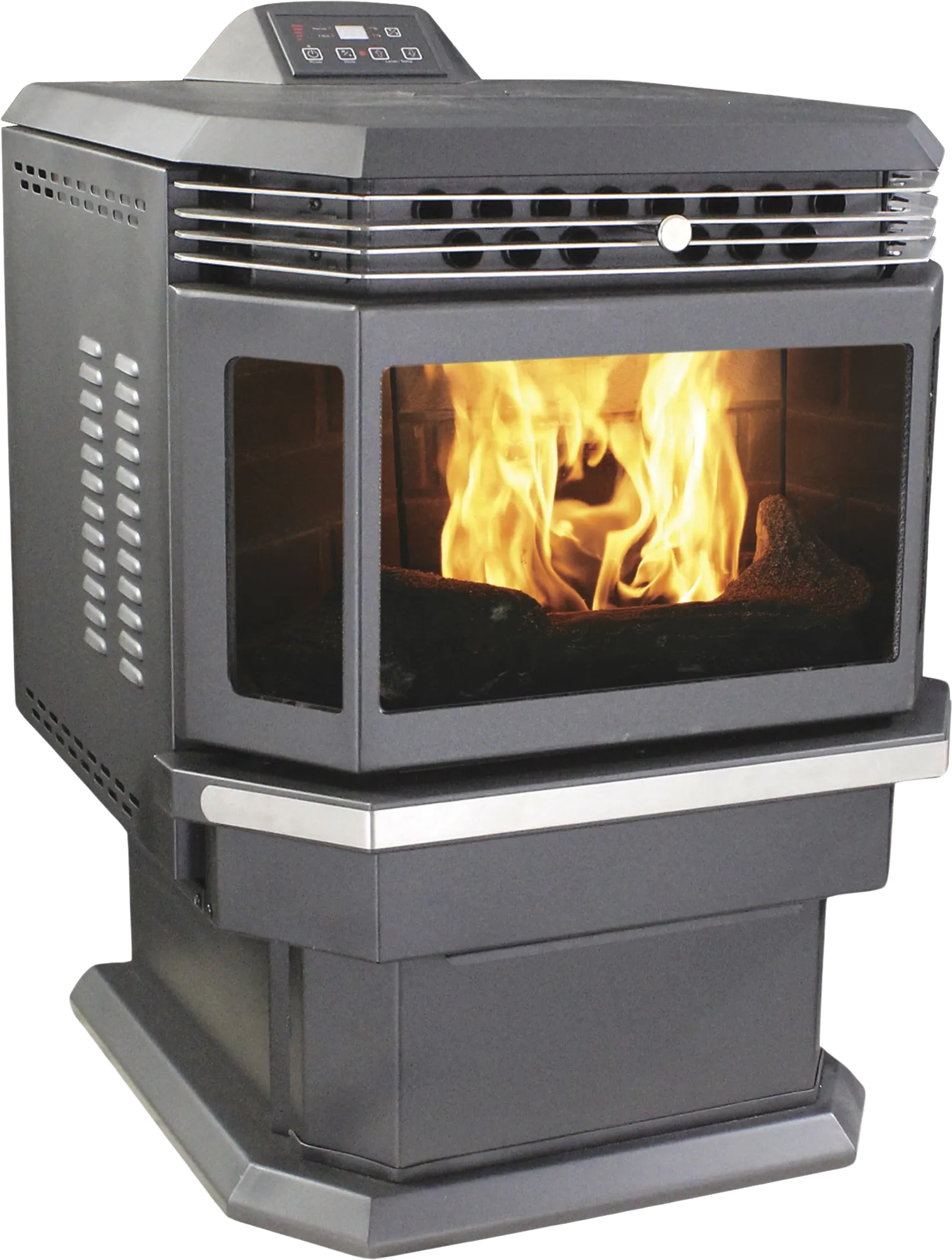 Ashley Hearth AP5660 Bay Front Pellet Stove 2,200 sq. ft. 45 lb Hopper 48,000 BTU Black New