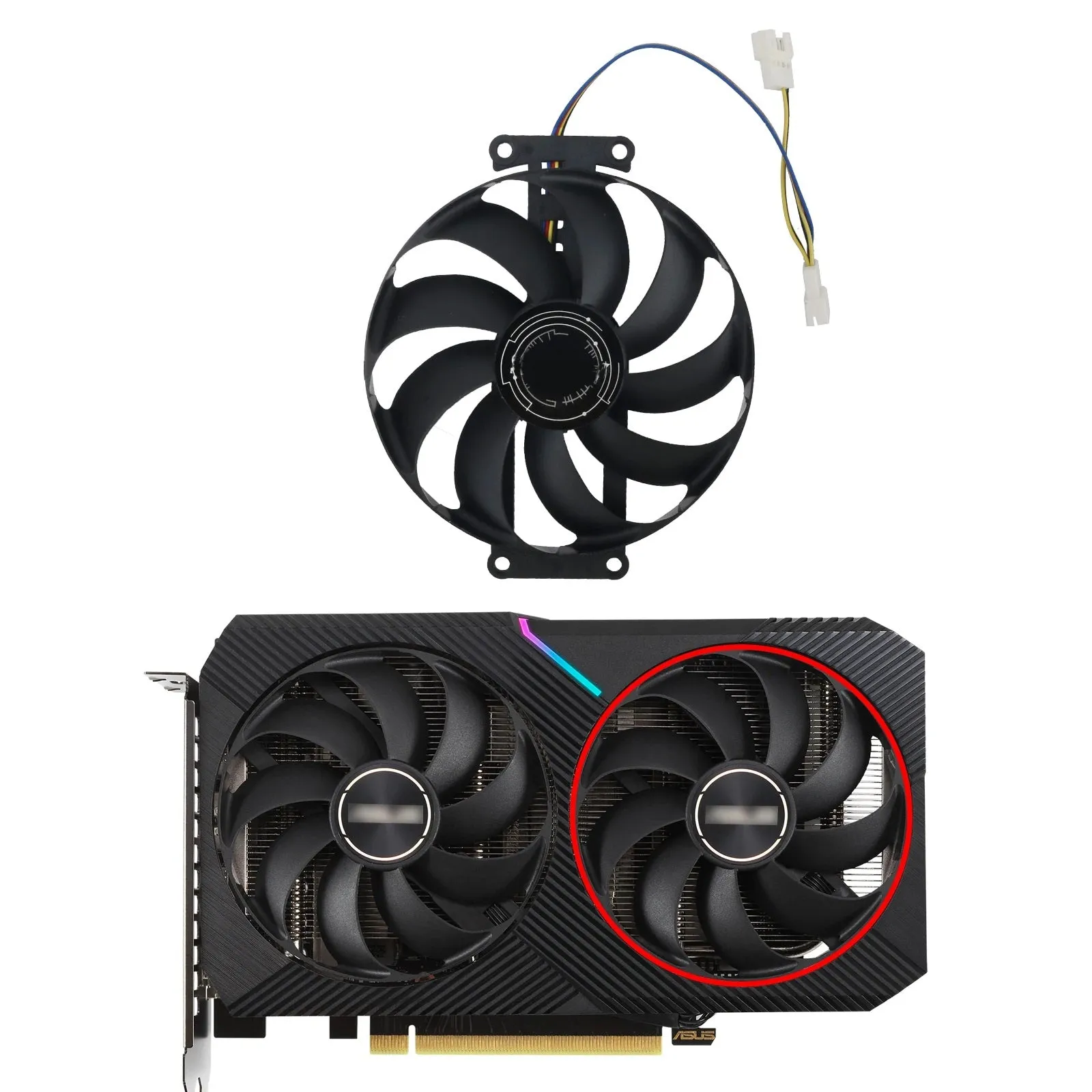 ASUS Dual GeForce RTX 2060, 2070 MINI GPU Fan Replacement