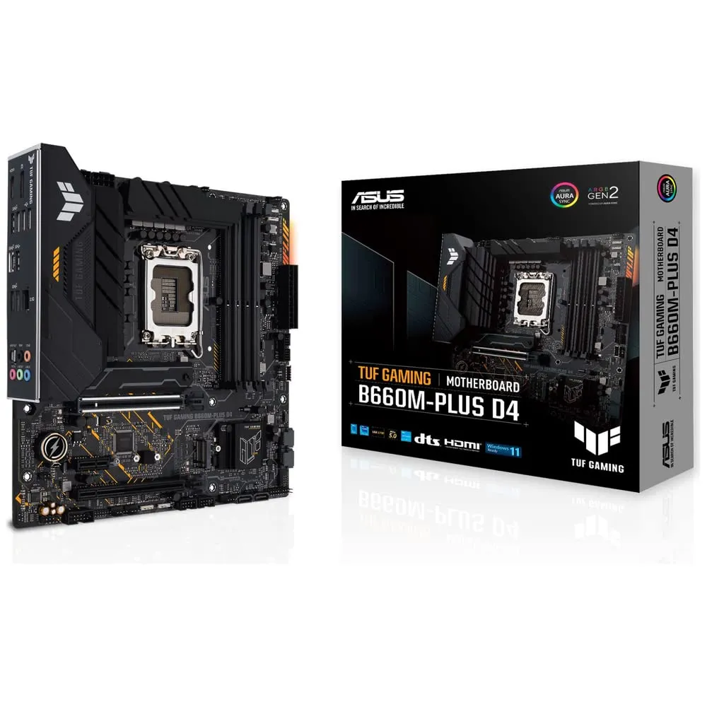 ASUS TUF Gaming B660M-PLUS D4 Intel B660 MicroATX Motherboard LGA 1700 DDR4