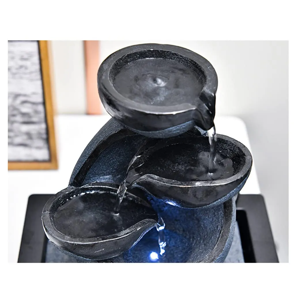 ATORSE® Water Fountain Fortune Feng Shui Waterfall Bedroom Ornaments Arts A