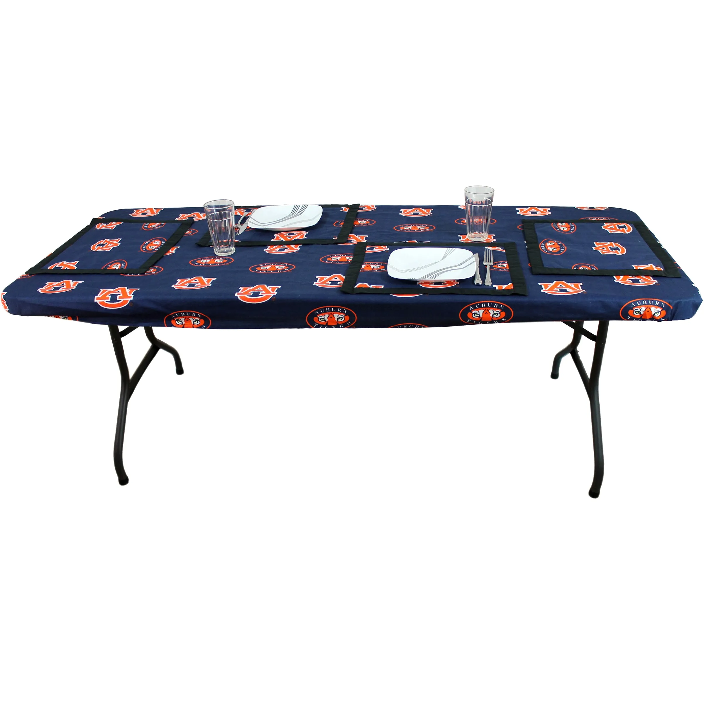 Auburn Tigers Placemat, Set of 4 Cotton and Reusable Placemats