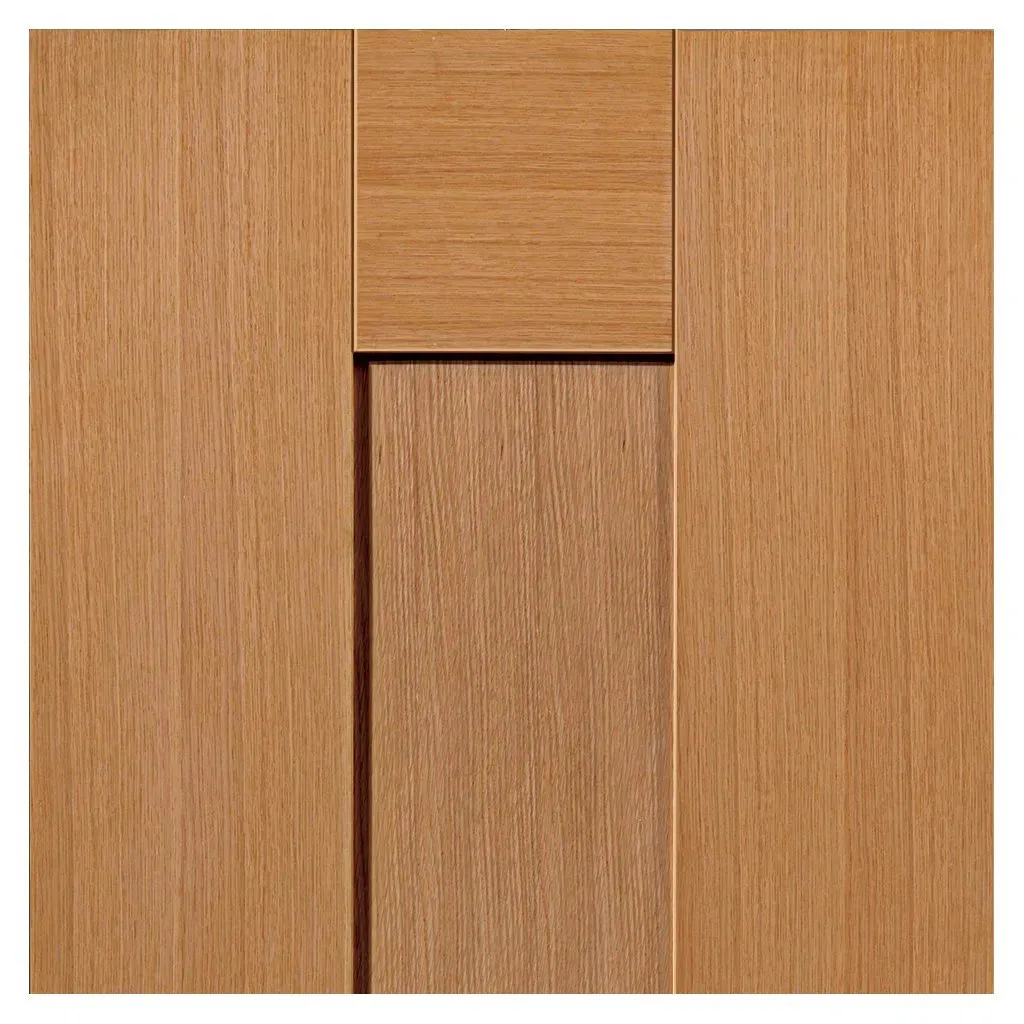 Axis Shaker Oak Double Evokit Pocket Doors - Clear Glass - Prefinished