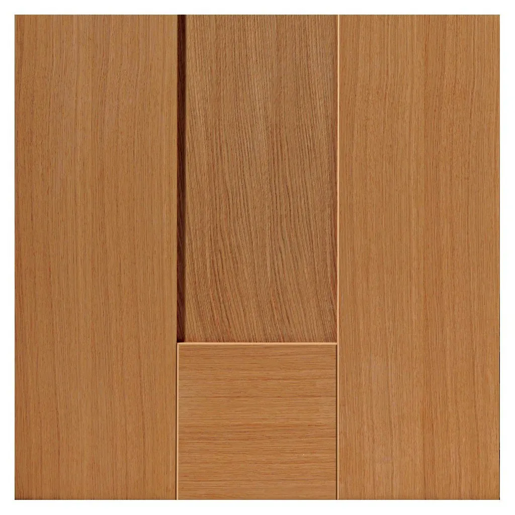 Axis Shaker Oak Double Evokit Pocket Doors - Clear Glass - Prefinished