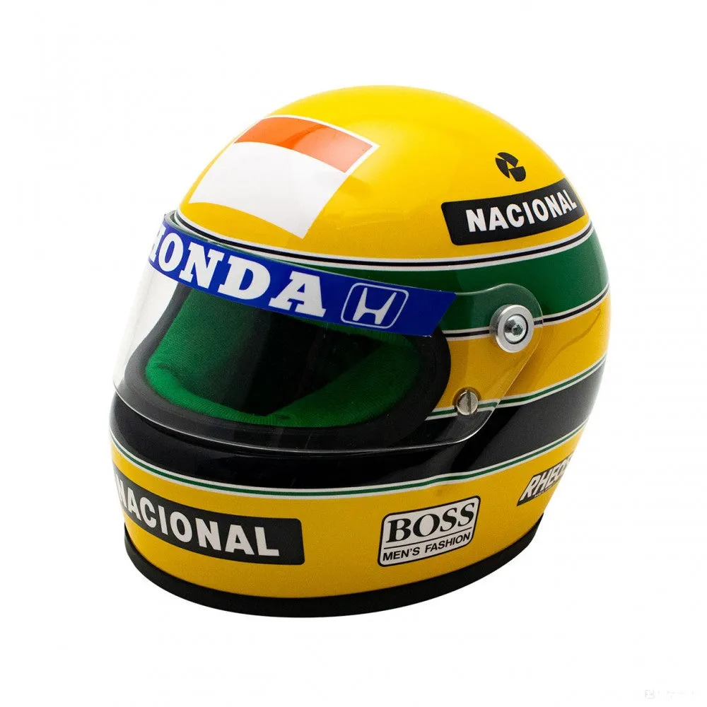 Ayrton Senna Mini Helmet 1990, 1:2 scale, Yellow, 2020