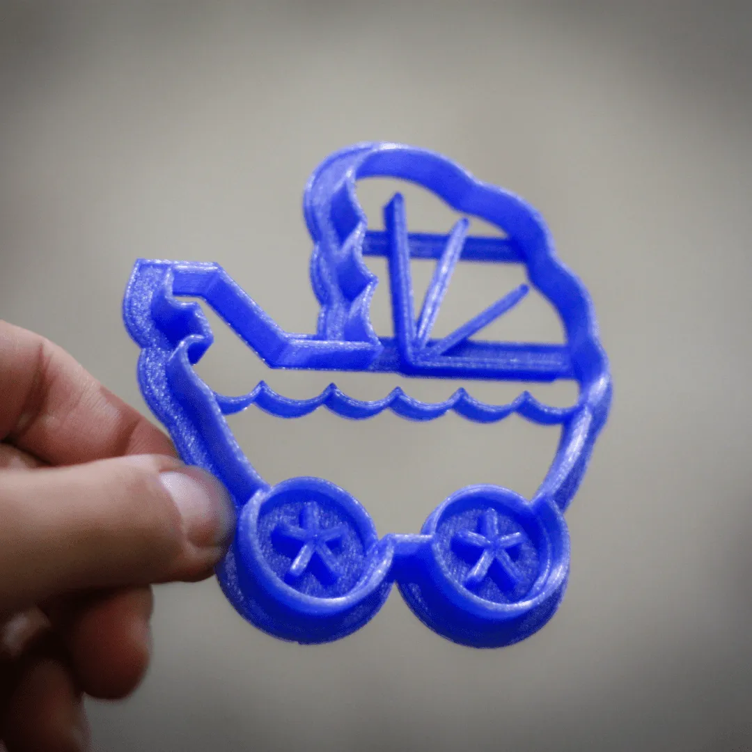 Baby Carriage, Onesie, Bottle, and Rocking Horse Cookie Cutters