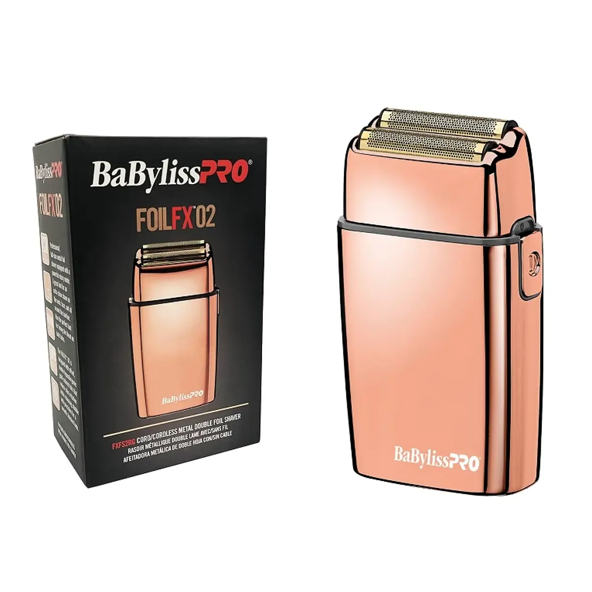 BaBylissPRO Foil FX02 Metal Double Foil Shaver - Rose Gold