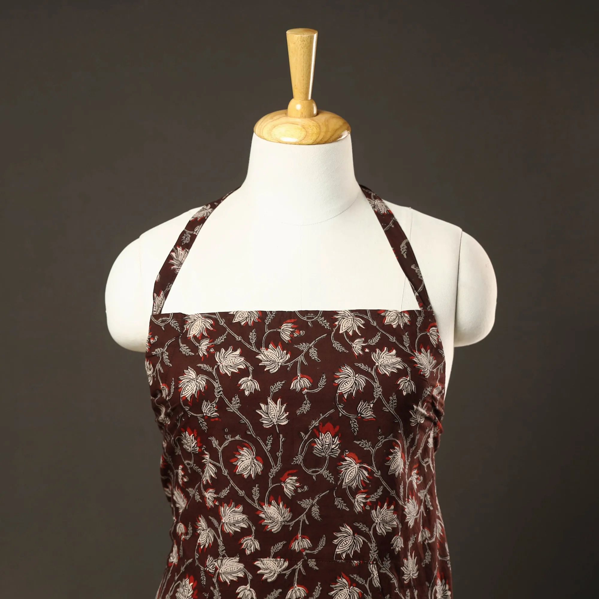 Bagru Block Printed Cotton Apron with Pocket 40