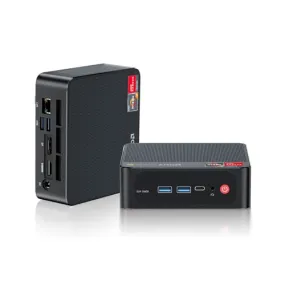 Beelink Mini PC AMD Ryzen 7 5800H (8C/16T, Up to 4.4Ghz), 16GB DDR4 RAM 500GB NVMe SSD, SER5 Pro Mini Desktop Computer Support 4K@60Hz/Triple Display/WiFi6/BT5.2/HDMI DP/Home/Office/Gaming