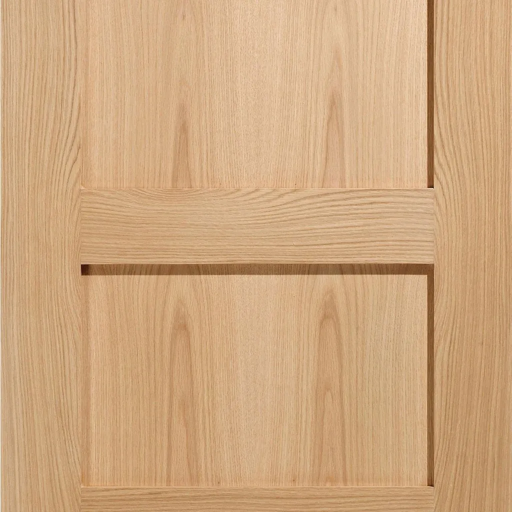 Bespoke Contemporary 4P Oak Fire Internal Door Pair - 1/2 Hour Fire Rated