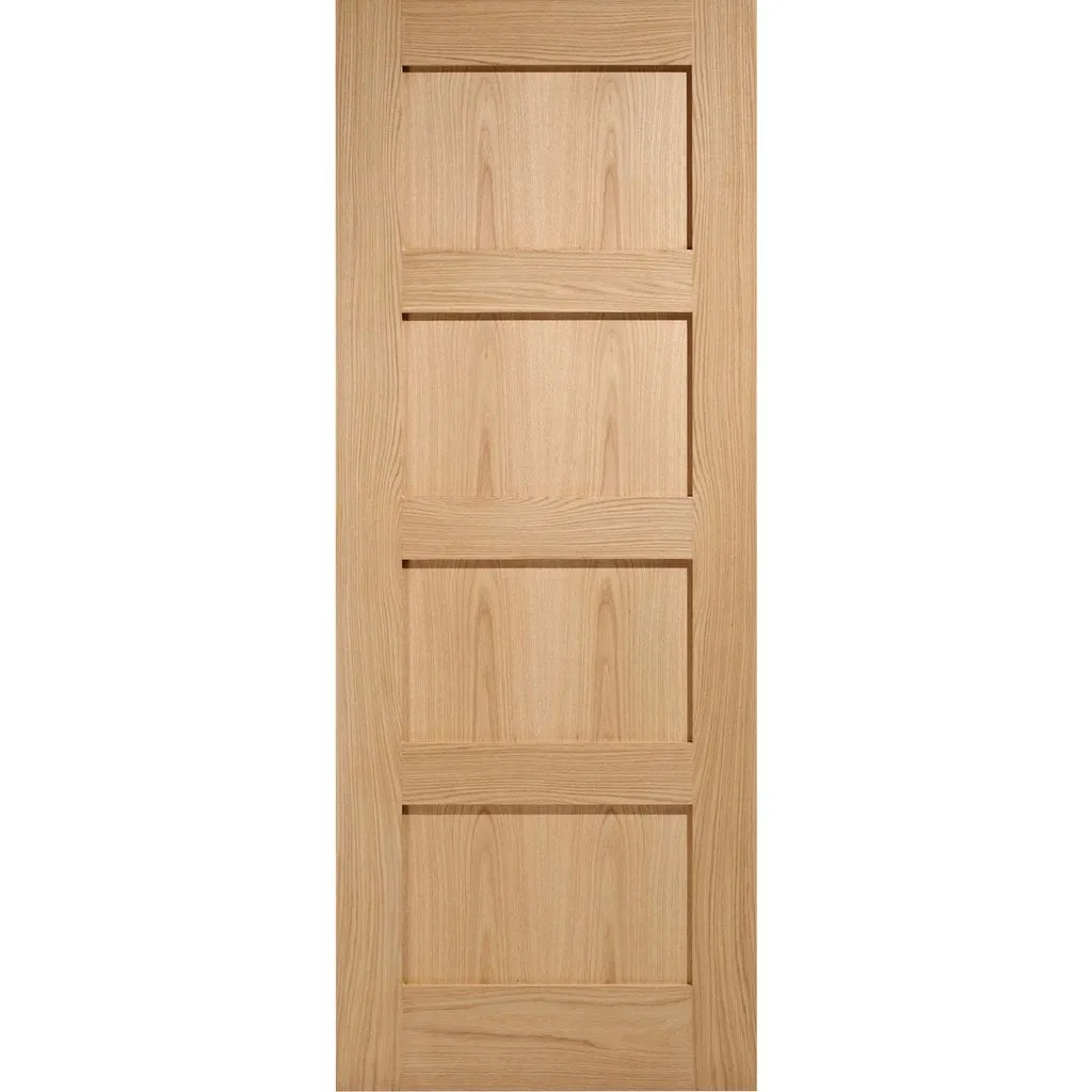 Bespoke Contemporary 4P Oak Fire Internal Door Pair - 1/2 Hour Fire Rated