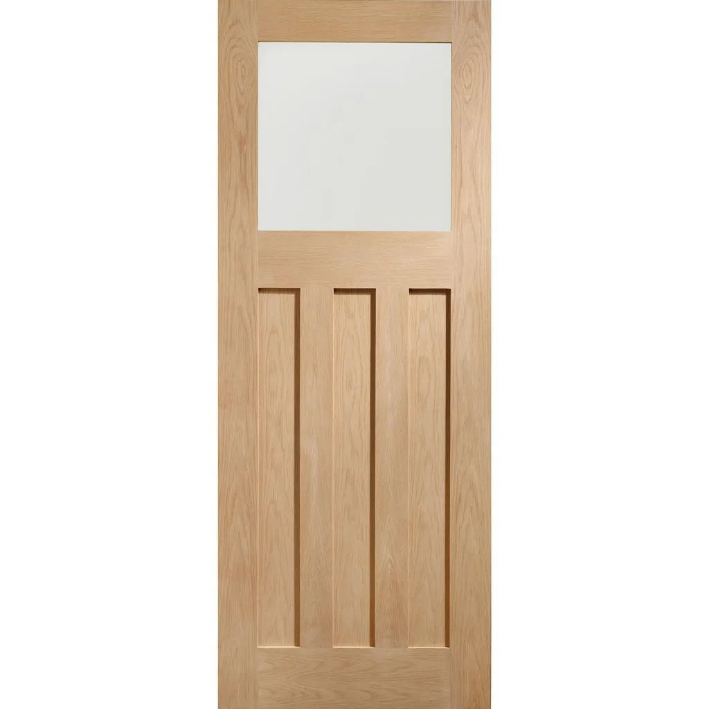 Bespoke DX Oak 1930's Style Glazed Single Pocket Door