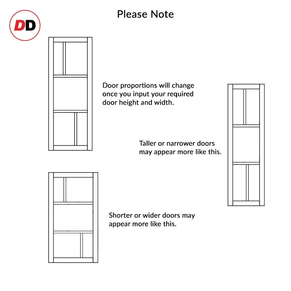 Bespoke Handmade Eco-Urban® Arran 5 Pane Single Evokit Pocket Door DD6432SG Frosted Glass - Colour Options