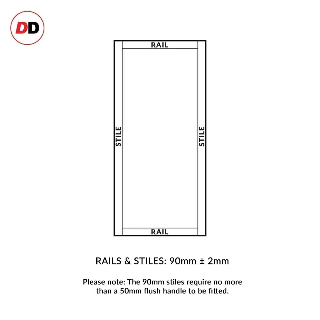 Bespoke Handmade Eco-Urban® Baltimore 1 Pane Double Absolute Evokit Pocket Door DD6301G - Clear Glass - Colour Options