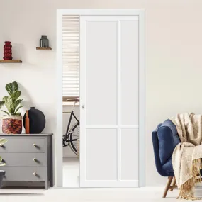 Bespoke Handmade Eco-Urban® Bronx 4 Panel Single Evokit Pocket Door DD6315 - Colour Options